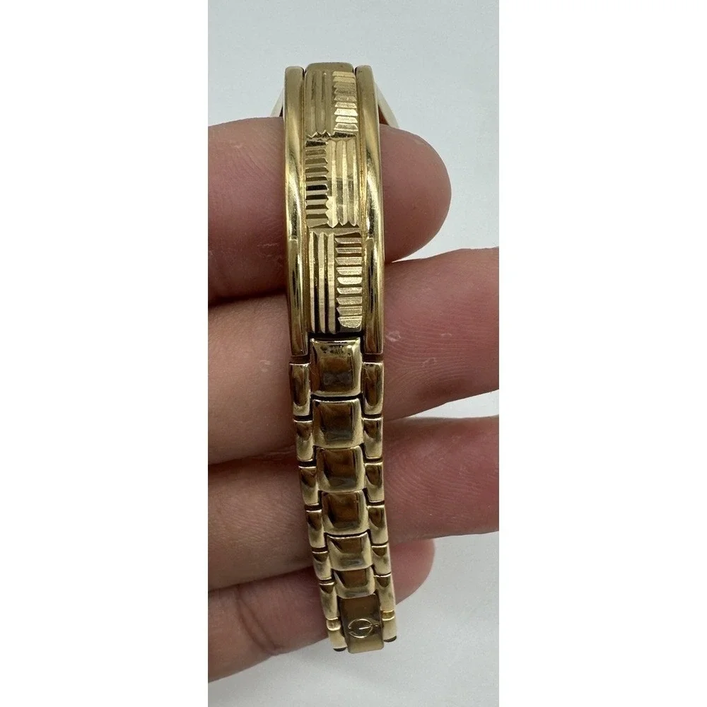 Elgin Womens Gold Tone Mother of Pearl Dial Crystal Watch EG193N VC11